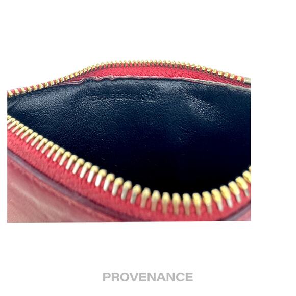 🔴 Saint Laurent Paris SLP Fragment Zip Card Wallet - Red - Picture 7 of 8